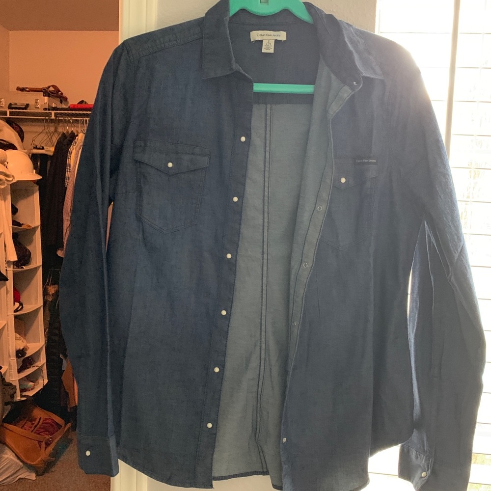 Jean button down